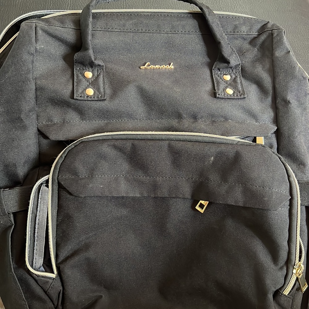 Large, black, multi pocketed backpack - Picture 2 of 5